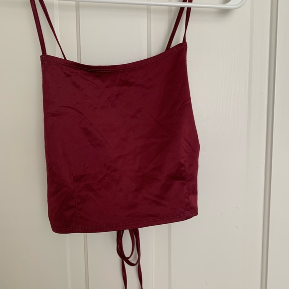 Urban Outfitters Tops - Out from under satin halter crop with tie back